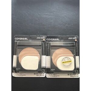 Lot of 2 Covergirl Clean Powder Foundation 520 Creamy Natural Normal Skin 0.41oz